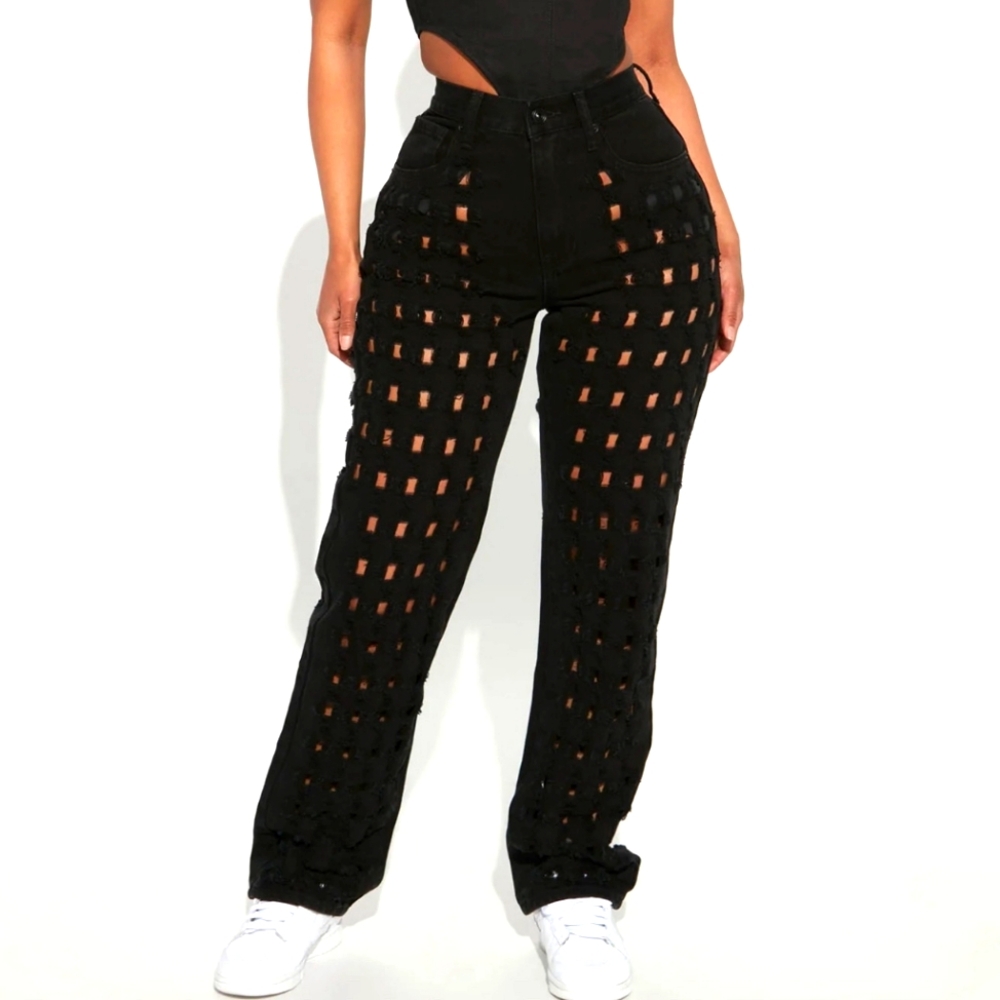 Fashion Nova holey jeans